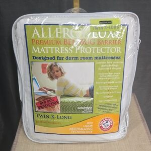 Allergy Luxe Premium Bed Bug Barrier Mattress Protector - White